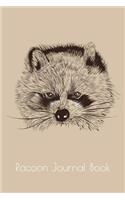 Racoon Journal Book: Racoon Blank Journal Book 6x 9 160 Page Line Notebook/Diary