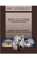 Balistrieri V. U.S. U.S. Supreme Court Transcript of Record with Supporting Pleadings