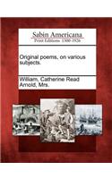 Original Poems, on Various Subjects.