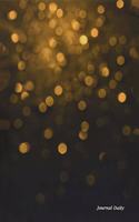 Journal Daily: Golden Black Marble Design, Lined Blank Journal Book, 6 X 9, 200 Pages: (English)