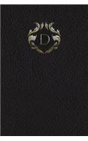 Monogram D Notebook: (English)