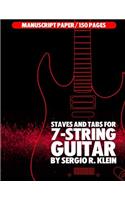 Staves and TAB Paper for 7-String Guitar