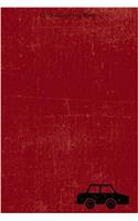 Gas Mileage Log Book Auto Car Red Vintage: Vehicle Maintenance Tracker