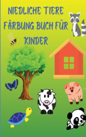 Niedliche Tiere Färbung Buch für Kinder: Ein schönes, lustiges und attraktives Malbuch mit vielen niedlichen Tieren - Alter 4-8 Jahre