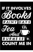 If It Involves Books Rainy Days Tea And Burmese Count Me In