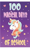 100 Days of School Unicorn Notebook