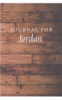 Journal For Jordan