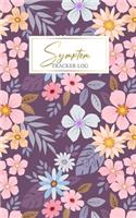 Symptom tracker Log: Flower Record Medical History Personal Health Record Keeper Symptom 6 Months Undated Portable Dairy Daily Food Intake Journal Log book