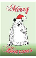 Merry Bearmas: Fun bear wishing you a Happy Christmas or Bearmas in this case. Fun gift for bear lovers.
