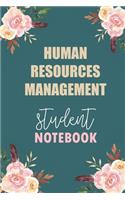 Human Resources Management Student Notebook: Notebook Diary Journal for Human Resources Management Major College Students University Supplies