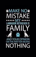Make No Mistake My Labrador Retriever Is Family and Your Opinion on the Matter Means Nothing