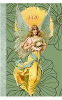 2020 Journal Diary: Golden Angel - 12 Months Week to page 150 pages 6x9 with plenty of Journal space - Contacts - Password - Birthday lists(15 2020 Weekly Planner Organizer Diary Journal)