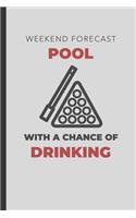 Weekend Forecast Pool With A Chance Of Drinking: Blank Lined Journal