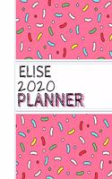 Elise: : 2020 Personalized Planner: One page per week: Pink sprinkle design