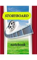 Storyboard Notebook: 1:1.85 - 4 Panels with Narration Lines for Storyboard Sketchbook ideal for filmmakers, advertisers, animators, notebook, storyboard drawings(6 Storyboard Drawings)