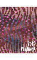 2019 Planner: Daily Weekly & Monthly Calendar Schedule Organizer to Do List (Pink Abstract) (V1)