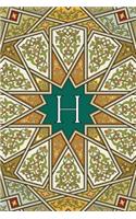 Monogram H Any Day Planner Notebook: Scheduler Organizer Datebook Journal(8 Arabesque Two 150 Planner)