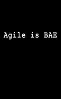 Agile Is Bae: Blank Lined Journal