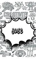 Jose: Personalized Doodle Journal, Notebook Diary Features 120 Pages of Lined Paper Featuring 120 Pages 6x9