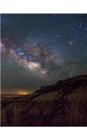 Milky Way Galaxy Desert Notebook: 8.5 X 11 202 College Ruled Pages