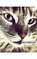 Notebook: 8" x 10", For Writing, Journaling, & Notes, 100 Pages, Cat (93), [Classic Notebook]