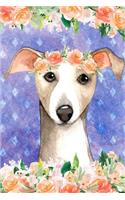 Journal Notebook For Dog Lovers Italian Greyhound In Flowers 1: Blank Journal To Write In, Unlined For Journaling, Writing, Planning and Doodling, For Women, Men, Kids, 160 Pages, Easy To Carry Size.