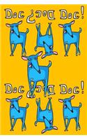 Bullet Journal Notebook for Dog Lovers, Blue Dogs in a Row 1: 162 Numbered Pages with 150 Dot Grid Pages, 6 Index Pages and 2 Key Pages for Journaling, Writing, Planning and Doodling, for Women, Men, Kids, Easy