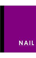 Nail Appointment Book: 7 Columns Appointment Desk Book, Appointment Scheduler, Daily Appointment Scheduler, Purple Cover