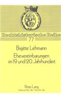 Ehevereinbarungen im 19. und 20. Jahrhundert