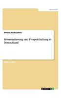 Börsenzulassung und Prospekthaftung in Deutschland: (German)