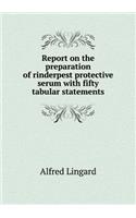 Report on the Preparation of Rinderpest Protective Serum with Fifty Tabular Statements