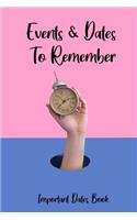 Events and Dates to Remember