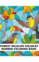 Forest Wildlife Color By Number Coloring Book