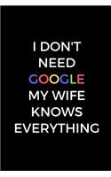 I Don't Need Google My Wife Knows Everything