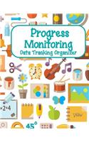 Progress Monitoring Data Tracking Organizer: Response to Intervention RTI Documentation Forms for Individual Students and Class List Organizer 8.5" x 11" - School Supplies Pattern