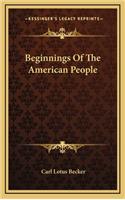 Beginnings of the American People