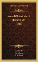 Journal Of Agricultural Research V17 (1919)