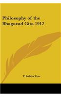 Philosophy of the Bhagavad Gita 1912