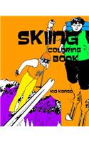 Skiing Coloring Book