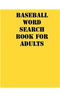 Baseball Word Search Book For Adults