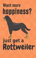 Want more happiness? just get a Rottweiler: For Rottweiler Dog Fans