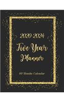 2020-2024 Five Year Planner: 2020-2024 Calendar Planner - Yearly Planner Appointment - 60 Months Organize Calendar Logbook - Monthly Checklist - Notebook Agenda Organizer - Five