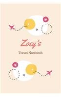 Zoey Travel Journal: Lined Notebook / Journal Gift, 120 Pages, 6x9, Soft Cover, Matte Finish