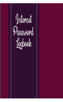 internet password logbook: Personal Internet Address logbook/organizer