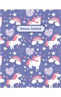 Magical Unicorn #04, Unicorn Wide Ruled Journal Notebook for kids girls, Journal for Girls Ages 7-12