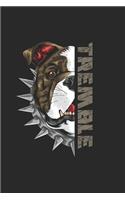Bulldog Notebook: Diary Journal 6x9 inches with 120 Dot Grid Pages
