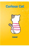 Curious Cat: Journal 6 x 9 inch With 120 Lined pages