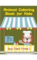 Animal Coloring Book for Kids: The Coloring Pages for Easy and Funny Learning for Toddlers and Preschool Kids