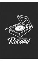 Use protection sleeve your record: 6x9 Vinyl Record - blank with numbers paper - notebook - notes
