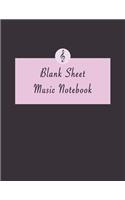 Blank Sheet Music Notebook: Manuscript Paper 100 Pages Staff Paper 8.5"x11" - Cool Gift for Musicians Songwriting Notations